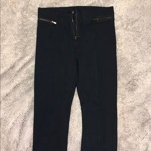 Abercrombie & Fitch Black Pants/zippered leggings